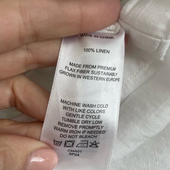 Like New Quince White Linen Pants. Size Medium - Picture 8 of 8